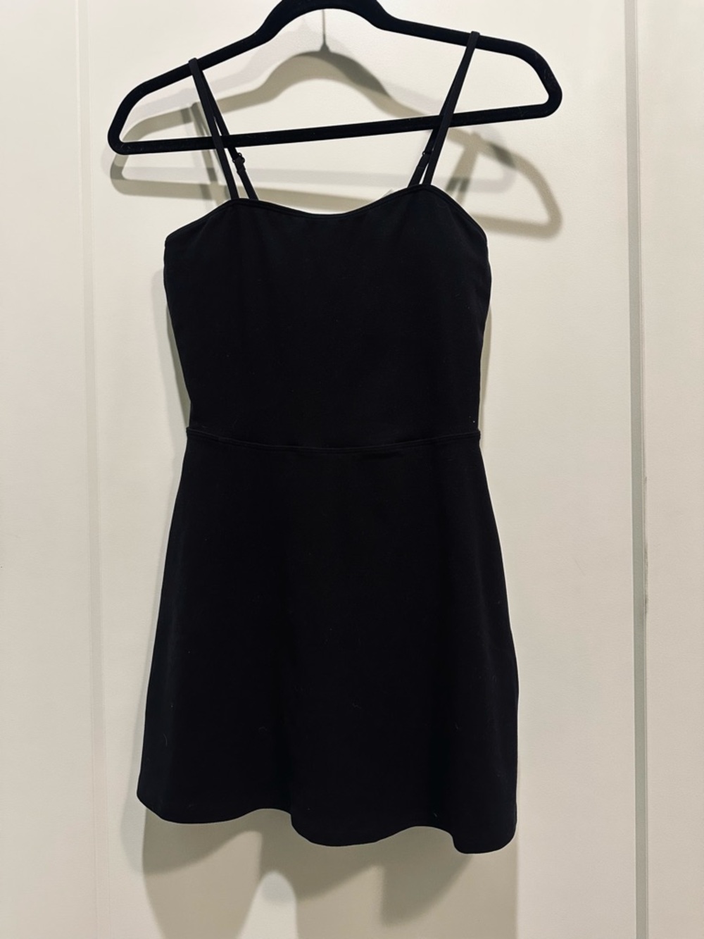 ALO Yoga Black Mini Dress with Spaghetti Straps